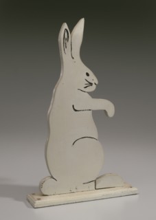 Decorative bunny from the porch of the Powell family vacation cottage, mid 20th century. Creator: Unknown.