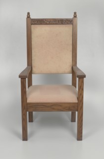 Pulpit chair from Saint Augustine Catholic Church of New Orleans, 20th century. Creator: Unknown.