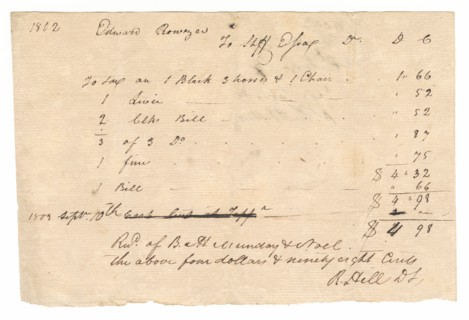 Record of taxes on property, including enslaved persons, owned by Edward Rouzee, September 1803. Creator: Unknown.