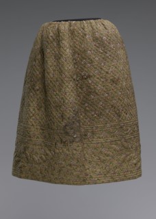 Quilted petticoat, 1830s-1840s; repurposed 1890s. Creator: Unknown.