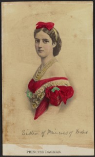 Hand-colored albumen portrait of Princess Dagmar, 1860-1870. Creator: Unknown.