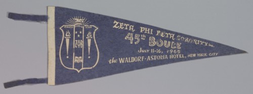 Pennant for the Zeta Phi Beta sorority's 45th Boulé, 1965. Creator: Unknown.