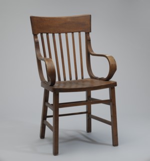 Bentwood armchair from a church in Tulsa, Oklahoma, late 19th-early 20th century. Creator: Unknown.