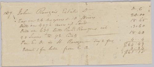Record of taxes on property, including enslaved persons, owned by John Rouzee, October 2, 1817. Creator: Unknown.