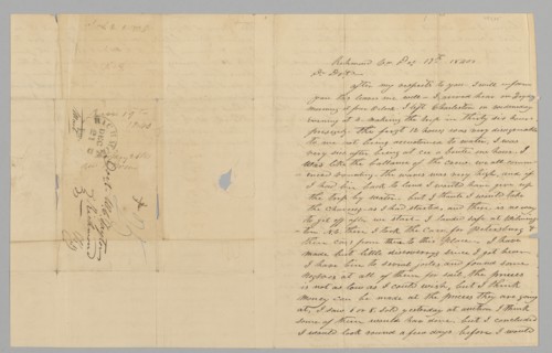 Letter to M. C. Taylor from T. Heatherly regarding the slave trade, December 19, 1840. Creator: T. Heatherly.
