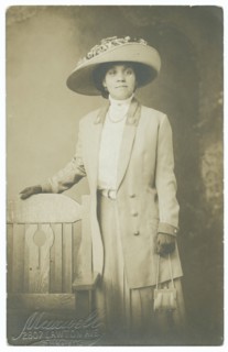 Photographic postcard of Dovie Wright Jordan, ca. 1917. Creator: Unknown.