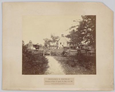 Albumen Print of the congregation of St. Nicholas Church in Maryland, ca. 1880. Creator: Unknown.
