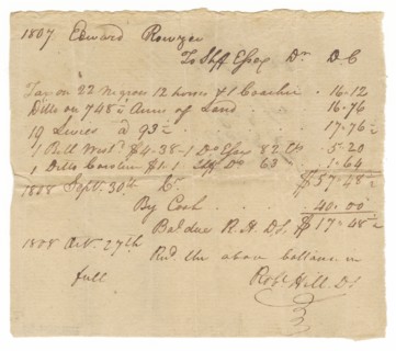 Record of taxes on property, including enslaved persons, owned by Edward Rouzee, October 27, 1808. Creator: Unknown.