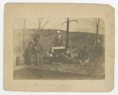 Albumen print of enslaved women and their children near Alexandria..., Dec 2, 1861 to Mar 10, 1862. Creator: James E. Larkin.