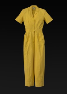 Yellow jumpsuit designed by Willi Smith, 1969-1987. Creator: Willi Smith.