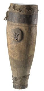 Wooden drum used on the Sea Islands, South Carolina, 19th century. Creator: Unknown.