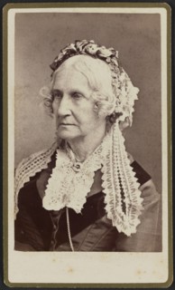 Carte-de-visite portrait of Nancy M. Johnson, ca. 1875. Creator: Unknown.