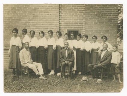 Photograph of Lucille Brown and Elder Brown among others, 1915-1953. Creator: Unknown.