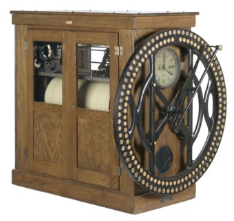 Time clock from the R. H. Boyd Publishing Corporation, ca. 1912. Creator: International Time Recording Company.