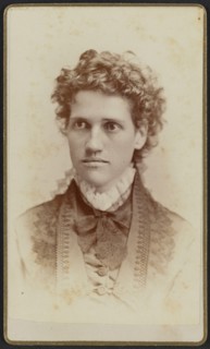 Carte-de-visite portrait of Miss Julia J. Thomas, ca. 1875. Creator: Jefferson Beardsley.