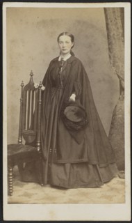 Carte-de-visite portrait of Carrie N. Lacy, 1865. Creator: Henry Ulke.