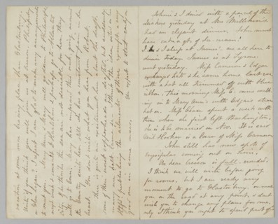 Letter from Mary Jane Hale Welles to Gideon Welles, August 15, 1863. Creator: Mary Hale.