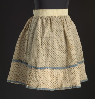 Printed floral skirt worn by Lucy Lee Shirley as a child, ca. 1860. Creator: Unknown.