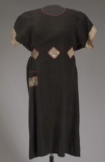 Black dress worn by Oprah Winfrey as Sofia in The Color Purple, 1985. Creator: Unknown.
