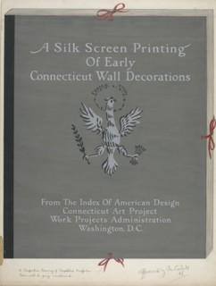 A Silk Screen Printing of Early Connecticut Wall Decorations, Portfolio Cover, c. 1941. Creator: Lawrence Flynn.