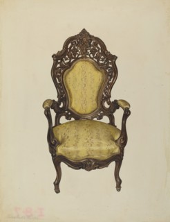 Armchair, c. 1937. Creator: Elisabeth Fulda.