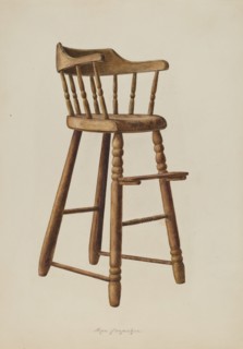Baby High Chair, 1938. Creator: Max Fernekes.