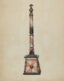 Barber Pole, 1935/1942. Creator: Elisabeth Fulda.