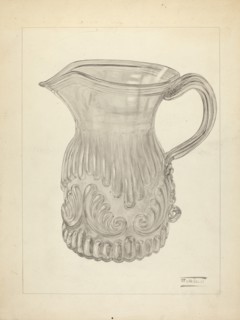 Blown Glass - Pitcher, c. 1940. Creator: Frank Fumagalli.