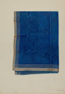Blue Silk Scarf, c. 1937. Creator: Samuel Faigin.