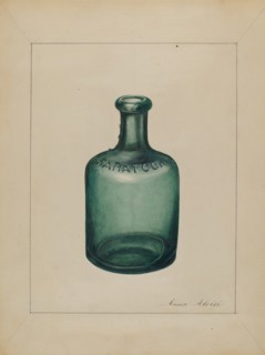 Bottle (For Spring Water), c. 1936. Creator: John Fisk.