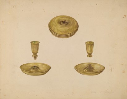 Candlestick, c. 1938. Creator: Mary Fitzgerald.