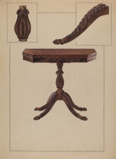 Card Table, 1935/1942. Creator: Bessie Forman.