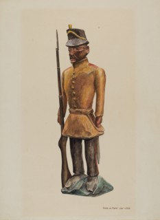 Carved Soldier, c. 1939. Creator: Samuel W. Ford.