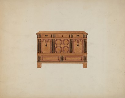 Chest with Two Drawers, c. 1937. Creator: Isabella Ruth Doerfler.