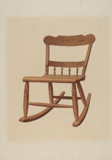 Child's Rocking Chair, c. 1939. Creator: William H Edwards.