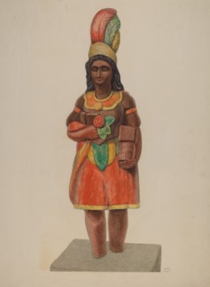 Cigar Store Indian, c. 1936. Creator: Bisby Finley.