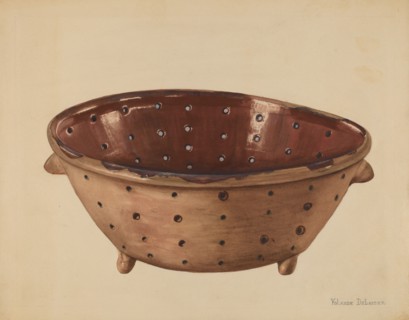 Colander, c. 1936. Creator: Yolande Delasser.