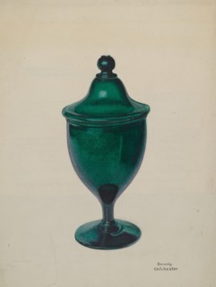 Covered Compote, c. 1939. Creator: Beverly Chichester.