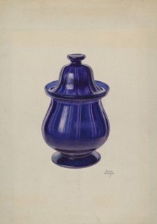 Covered Sugar Bowl, c. 1940. Creator: Beverly Chichester.