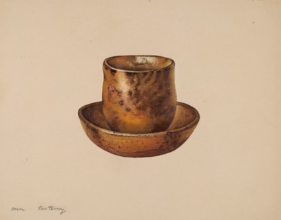 Cup and Saucer, c. 1940. Creator: Aaron Fastovsky.