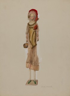 Dairy Maid Doll, c. 1937. Creator: Beverly Chichester.