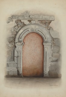Doorway, Stone, 1939. Creator: Juanita Donahoo.