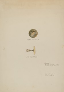 Earring, c. 1936. Creator: Roberta Elvis.