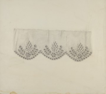 Embroidered Edging, c. 1938. Creator: Marie Famularo.