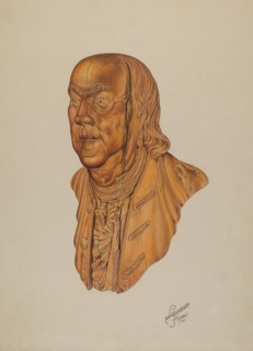Figurehead: Benjamin Franklin, 1937. Creator: Lawrence Flynn.