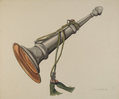 Fire Marshall Trumpet, c. 1939. Creator: Thomas Dooley.
