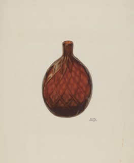 Flask, c. 1940. Creator: Beverly Chichester.