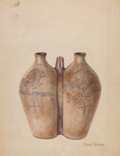 Gemel Bottle, c. 1936. Creator: Yolande Delasser.