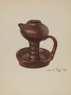 Grease Lamp, c. 1939. Creator: Sarkis Erganian.