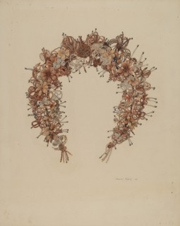 Hair Wreath, 1938. Creator: Samuel Faigin.